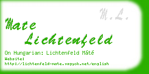 mate lichtenfeld business card